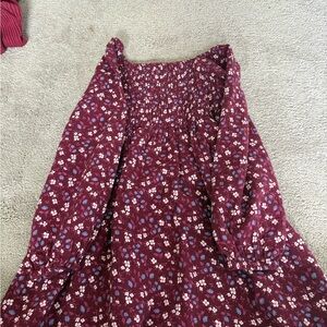 Cat & Jack Burgundy Floral Dress